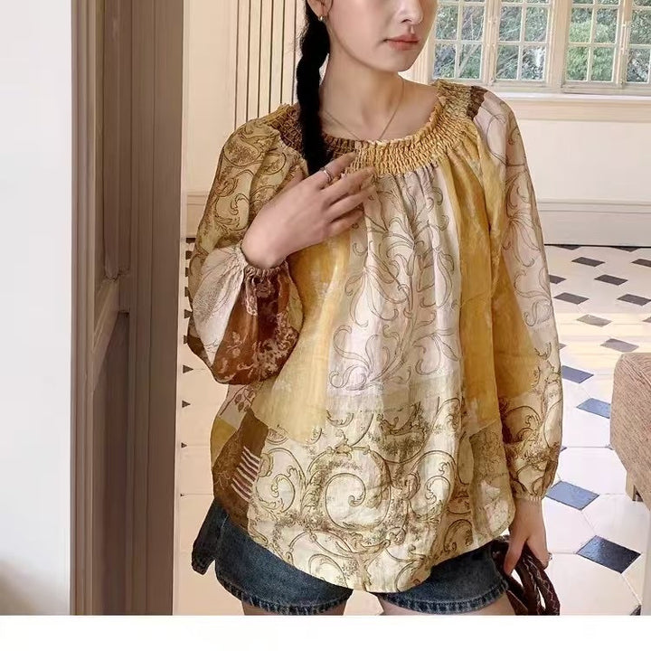 Femme Off-Shoulder Flowey Bluse Stilla