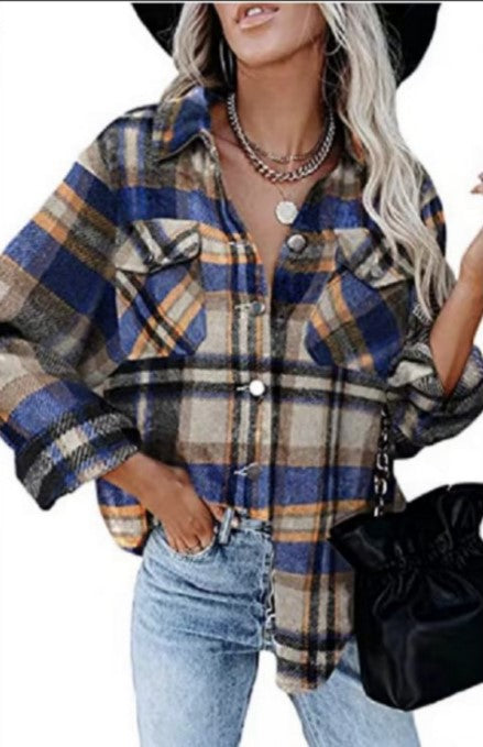 Dame ternet overshirt i komfortabel bomuldsblanding med store klaplommer Stilla