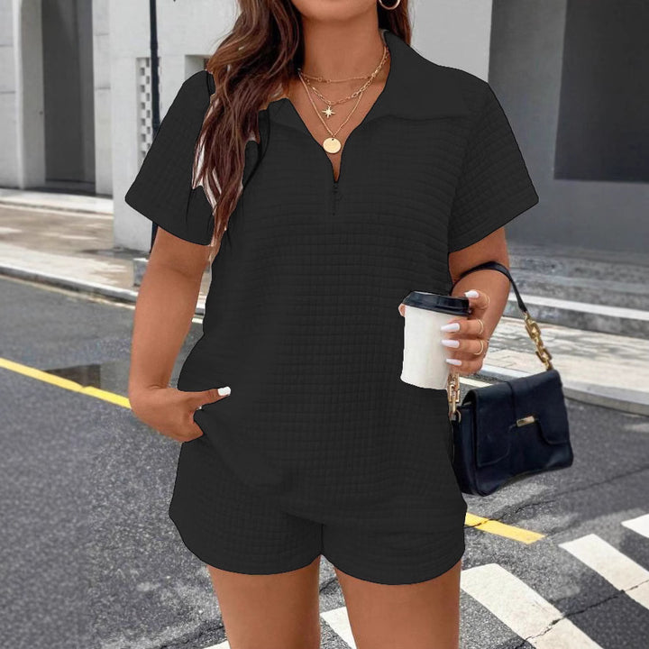 Dame kort jumpsuit med lynlås Stilla
