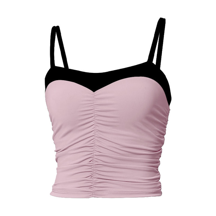 Dame sporty bustier med rynker og justerbare stropper Stilla