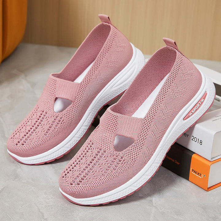 Femme Åndbare Slip-On Fritids-Sneakers med Fleksibel Ventilation Stilla
