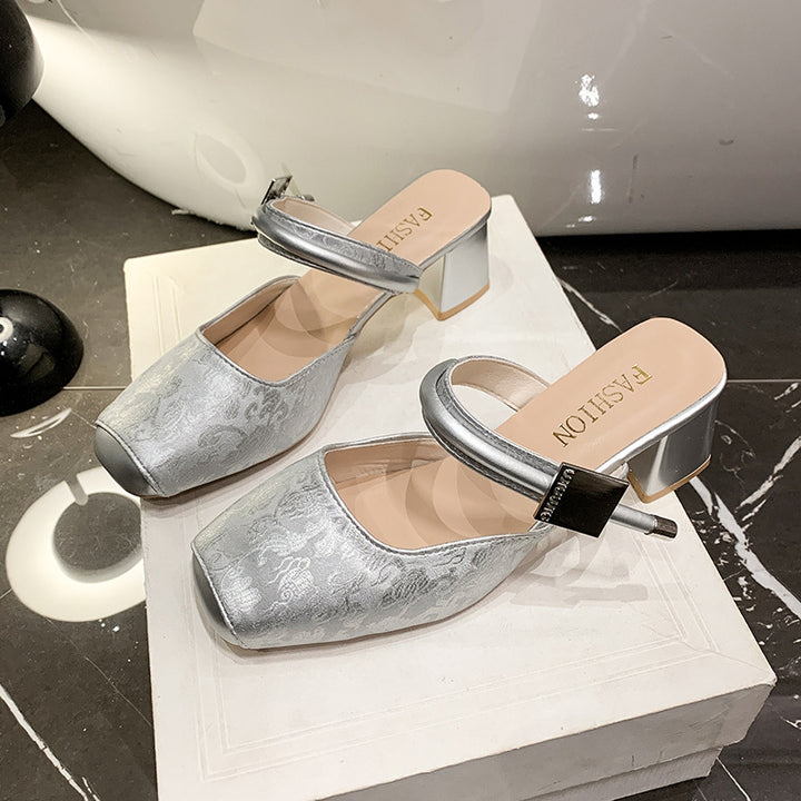 Dame Slingback Sandaler med elegant blokhæl og moderigtigt bånd Stilla