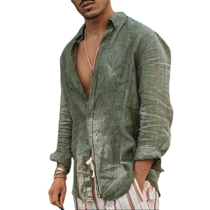 Herre Let Linned Bluse Stilla