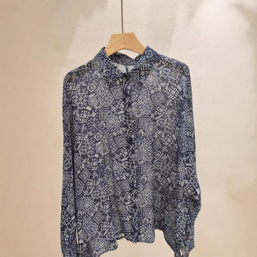 Kvinde Relaxed Fit Trykt Bluse Stilla