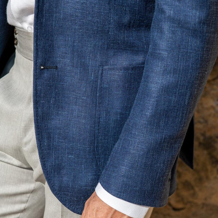 Herrer elegant linned blazer med moderne detaljer Stilla