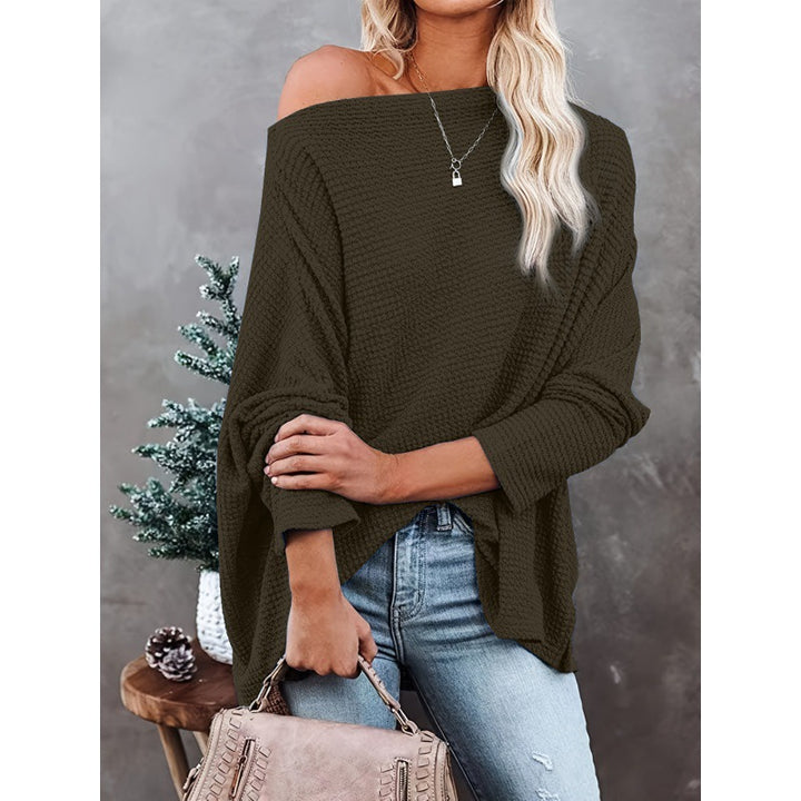 Dame Oversized Vaffelstrik Pullover Stilla