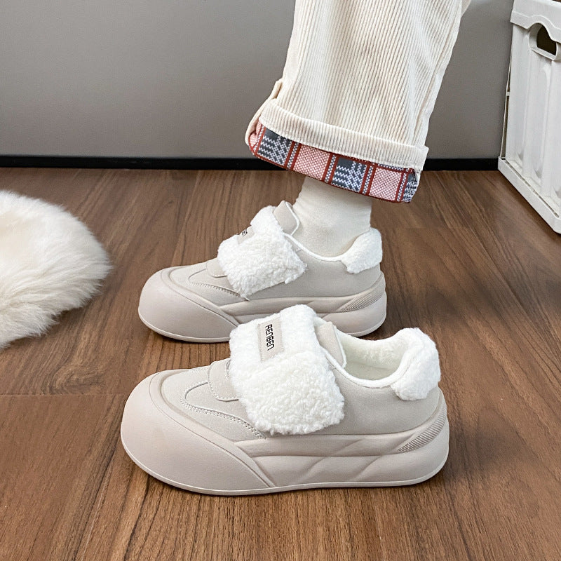Dame sneakers med teddyfor og skridsikker sål Stilla