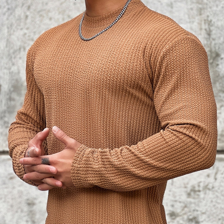 Herre Struktureret Sweatshirt med Rundhalsudskæring og behagelig pasform Stilla