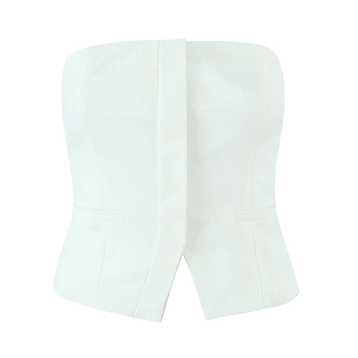 Dame Bustier-jakke med elegant revers og figursyet snit Stilla