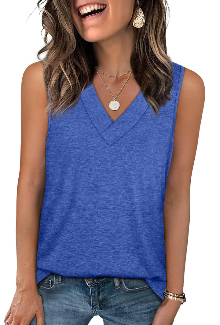 Dame Relaxed Fit V-Udskæring Tanktop Stilla
