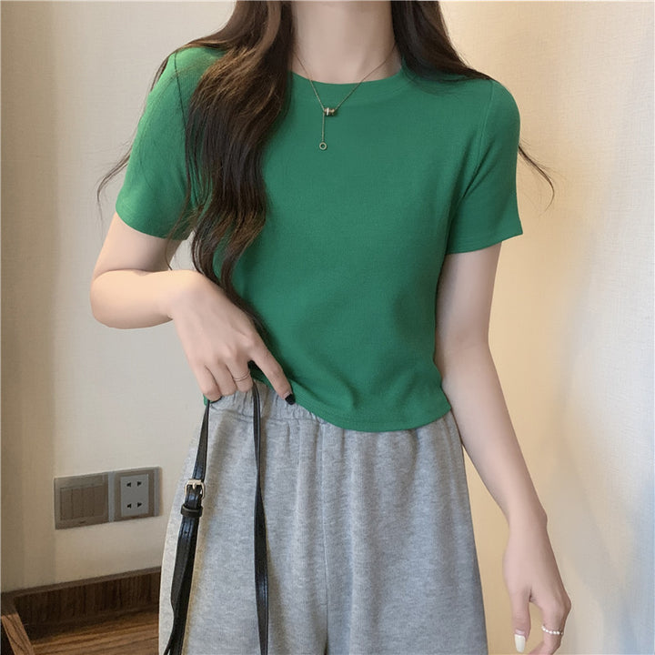 Femme Soft-Cotton Rundhals T-Shirt Stilla