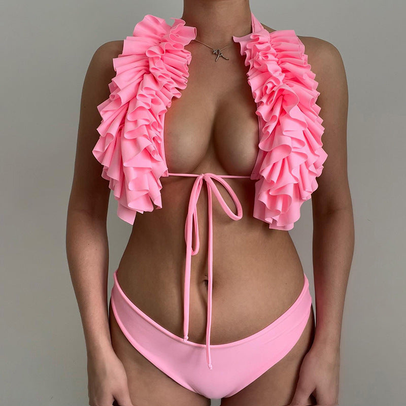 Dame Rynket-Bikini-Top med sexet udskæring Stilla
