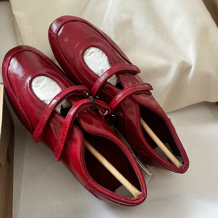 Dame justerbare remme Mary Jane Ballerinas Stilla