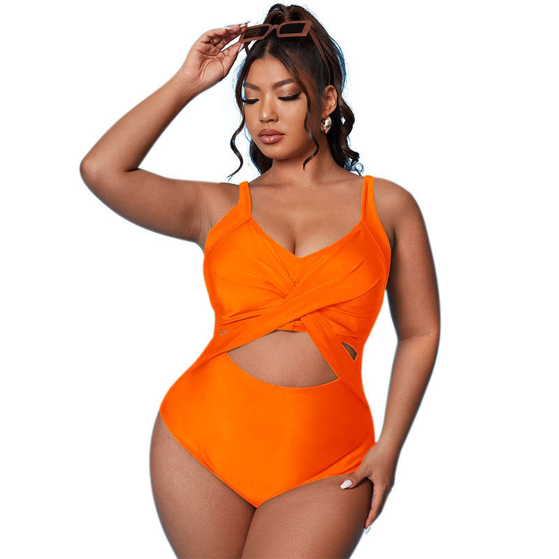 Dame One Piece Badedragt med raffineret indpakningsdesign og sidelæns cut-outs Skovae