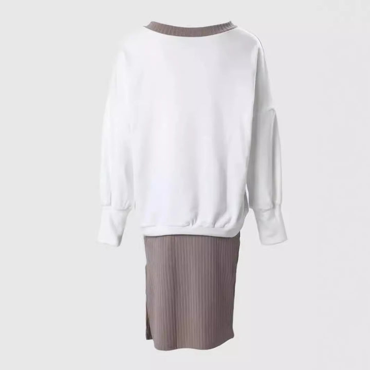 Dame Luksuriøs Pullover med V-hals og Raglanærmer Stilla