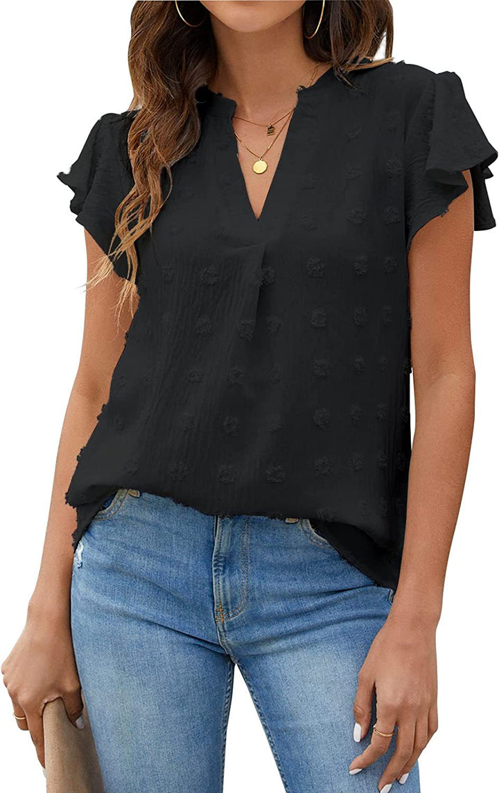 Damebluse med flæser Stilla