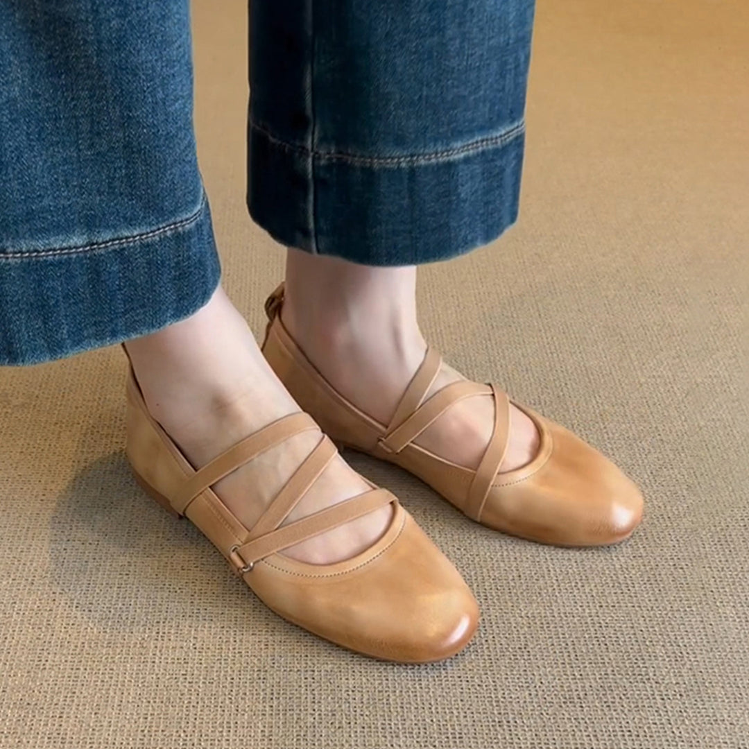 Dame Komfortable Krydsbånd Ballerina Sko Stilla