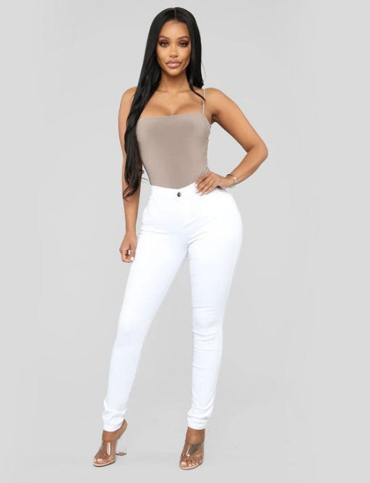 Dame Højtaljede Skinny Jeans i elegant design Stilla