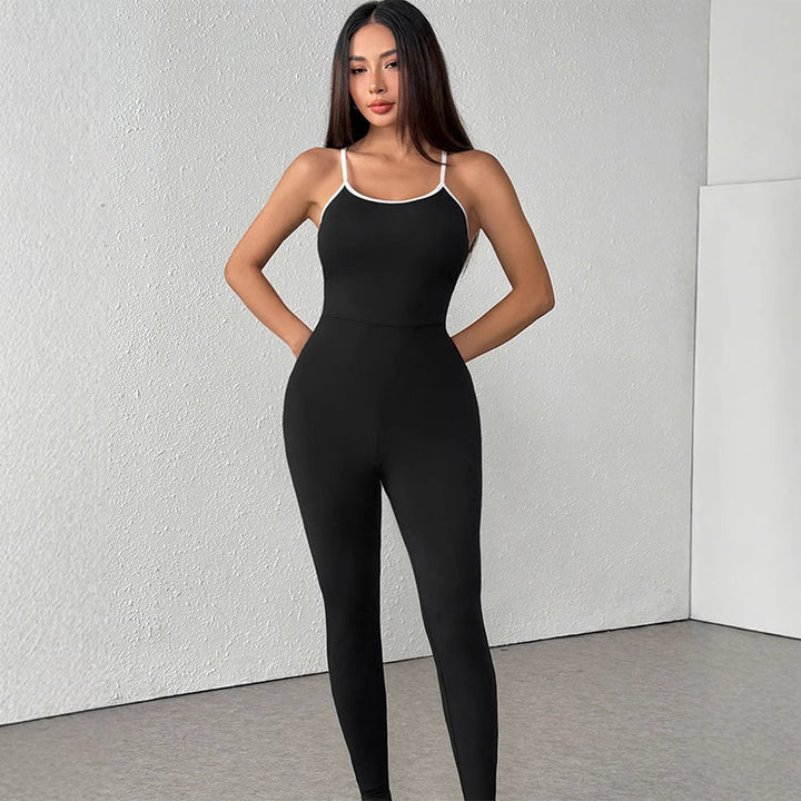 Dame elegant gulvlange Jumpsuit Skovae