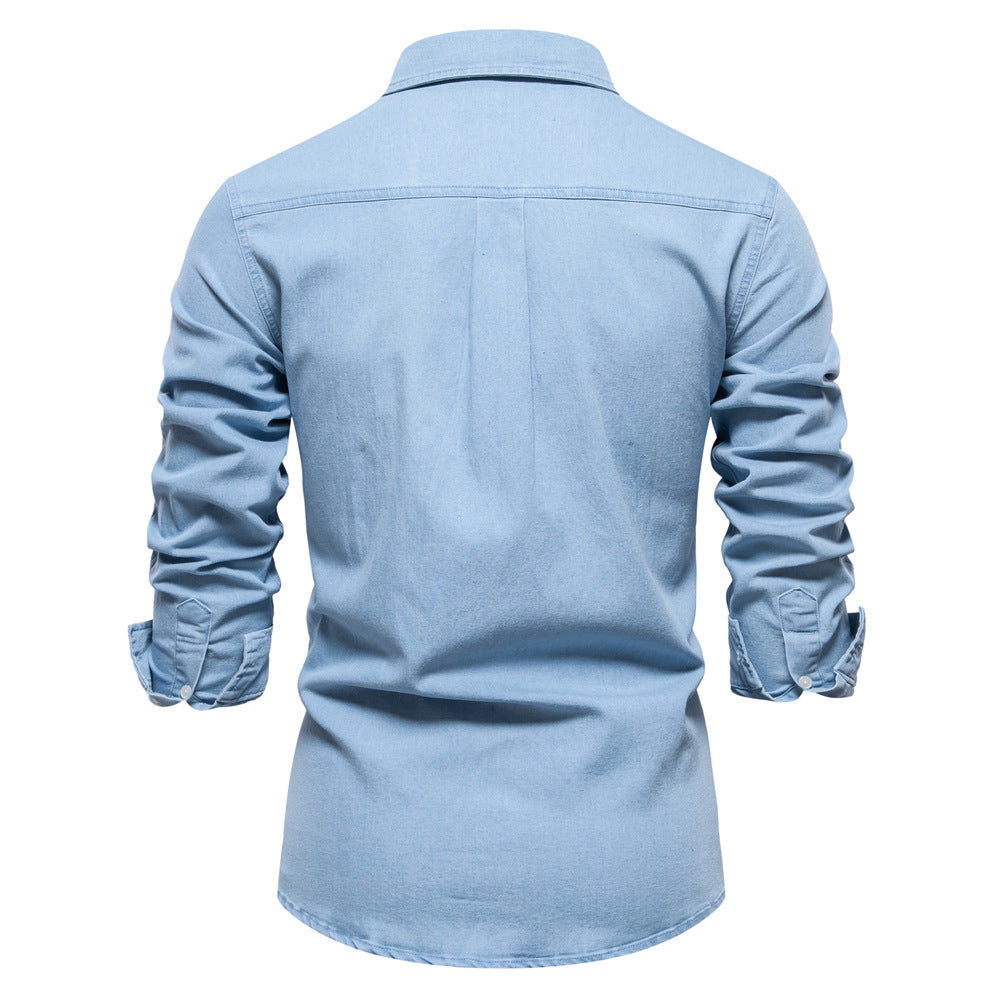 Herre Denim Skjorte Stilla