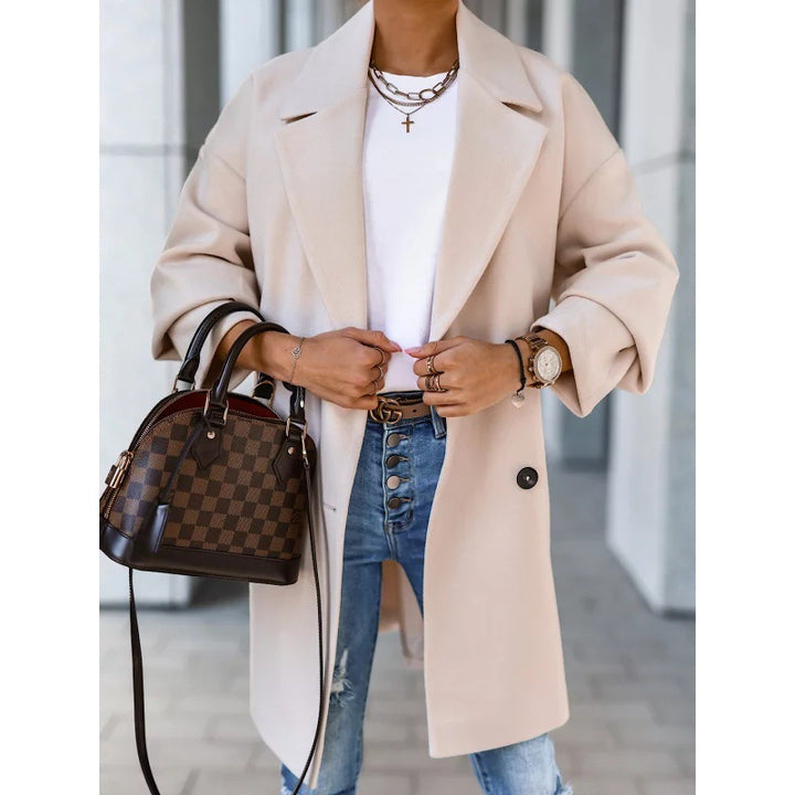 Dame elegant overgangsblazer i moderne snit med dobbelt knaplukning Stilla
