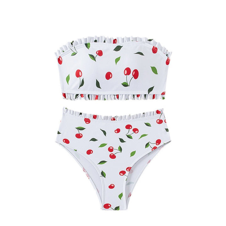 Dame Bikini-sæt med voluminøse flæser og frugtagtigt design Stilla