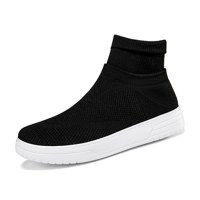 Herrer High-Top Åndbar Strik-Sneaker med Dæmpning Støtte Stilla