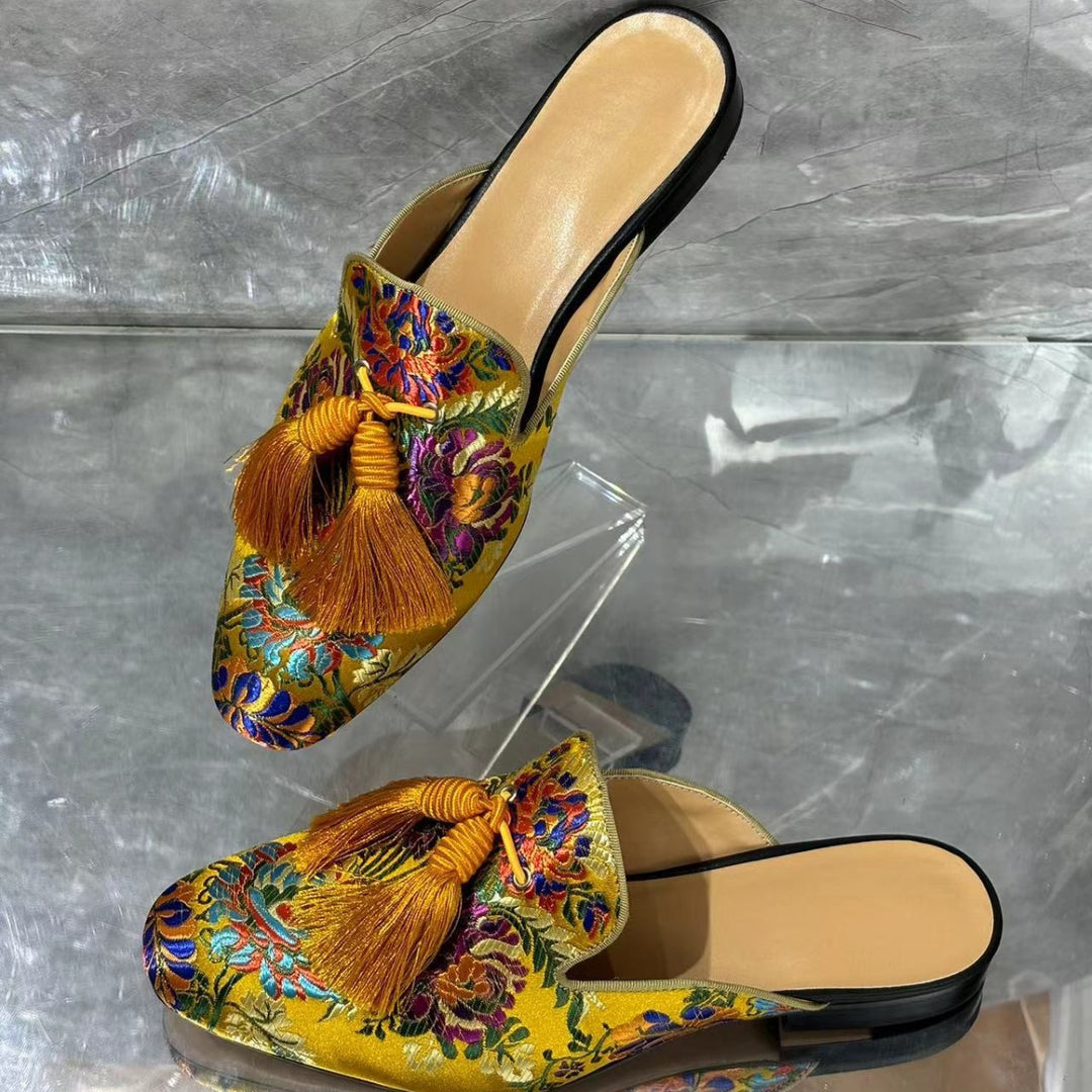 Femme Luxus Broderede Clogs Stilla