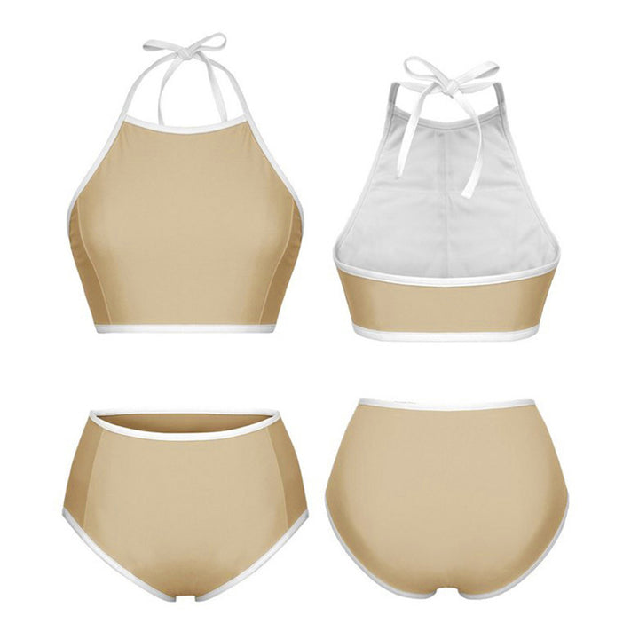 Dame bikini-sæt med høj talje og halterneck design Stilla
