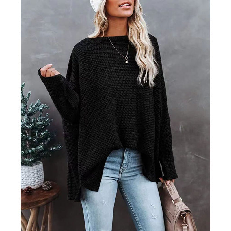 Dame Oversized Vaffelstrik Pullover Stilla