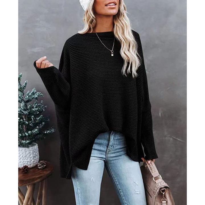 Dame Oversized Vaffelstrik Pullover Stilla