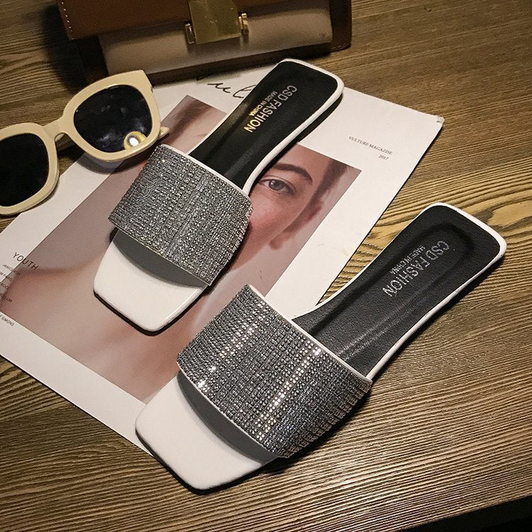 Dame Glamourøse Smykke-Sandaler med funklerende Strass og behageligt Fodbed Stilla