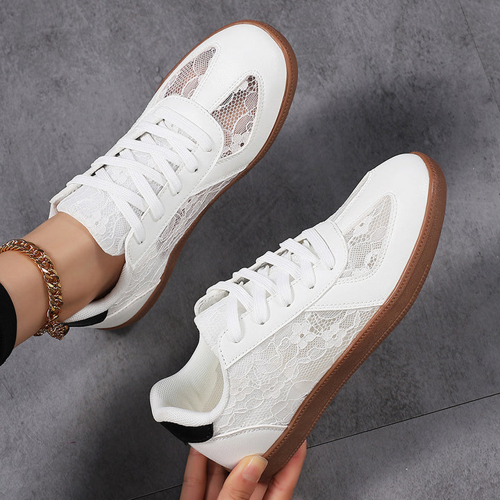 Dame Spids-Overlay Fritid Sneakers Stilla