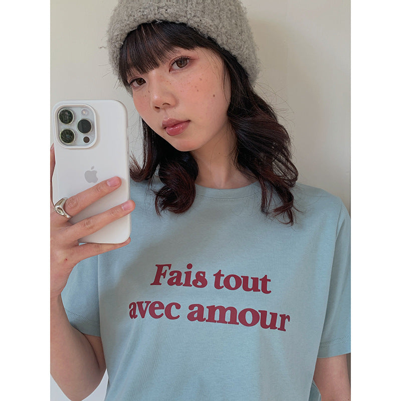 Dame T-shirt med kreativttryk og behagelig pasform Stilla