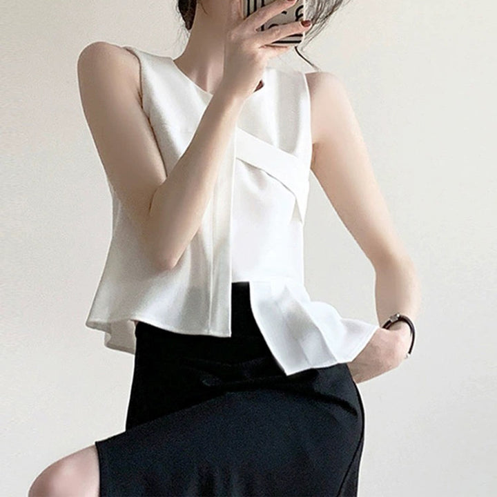 Dame Crop-Top med elegant snøring Stilla