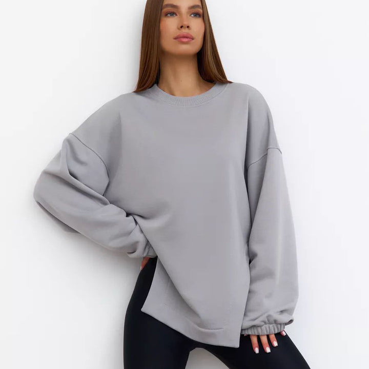 Dame Oversized Sweatshirt med unik skulderdetalje og afslappet pasform Stilla