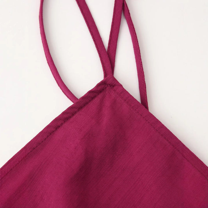 Femme Halterneck Maxi Kjole med justerbare bindebånd Stilla