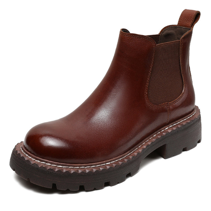 Dame Chunky-sål Chelsea-støvler med slip-on-design Stilla