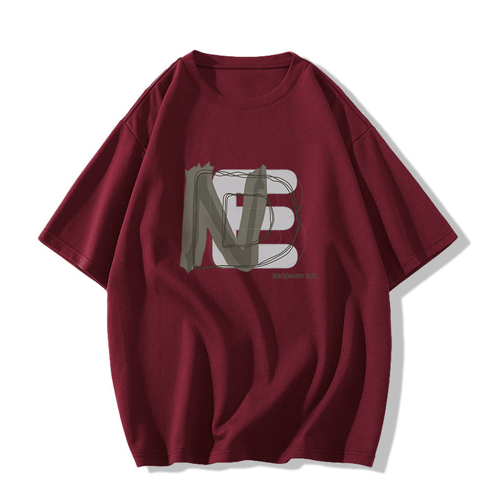 Dame Oversized T-shirt med kreativ grafisk print Stilla