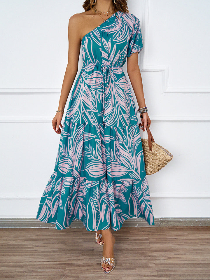 Damer Sommer Maxi Kjole med Asymmetrisk Snit og Blomsterdesign Stilla