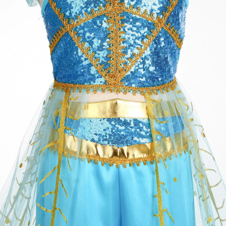 Dame prinsessekostume med glitrende detaljer og funklende tyl Skovae