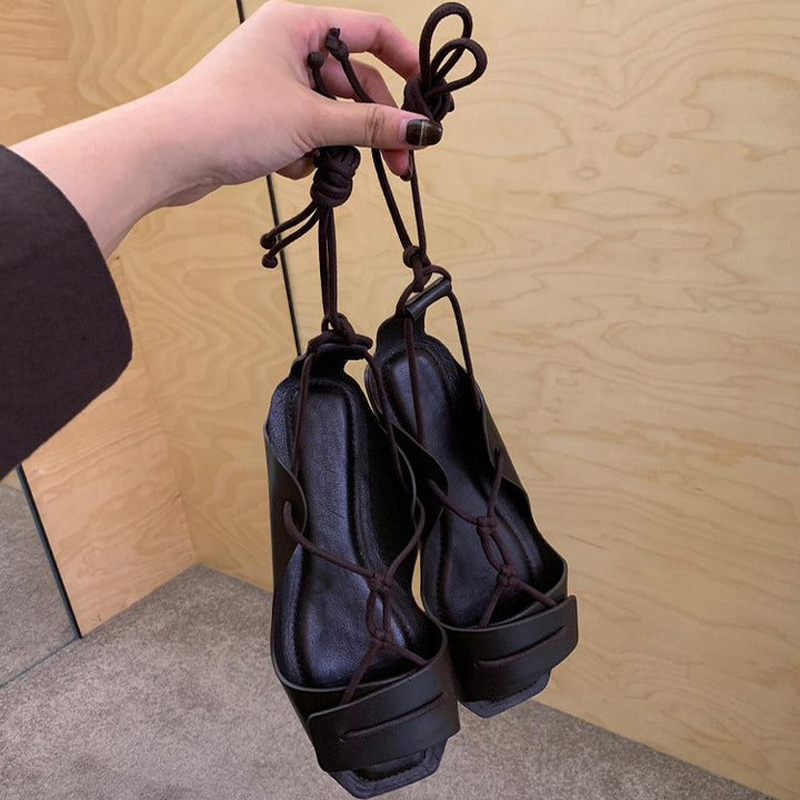 Kvinder Open-Toe Komfort Slide Sandaler med justerbare stropper Stilla