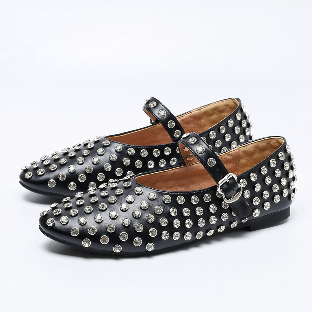 Dame Ballerinas med glitrende nitter Stilla