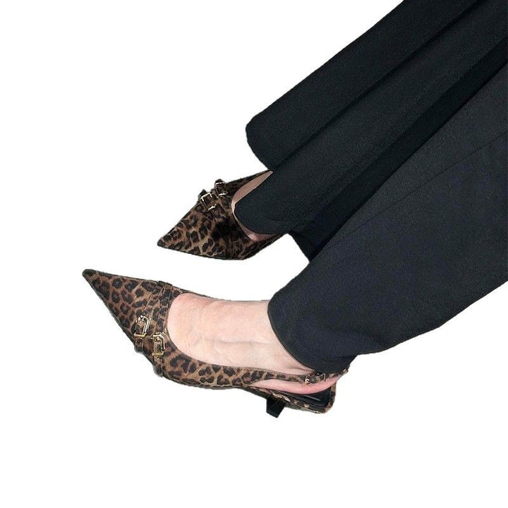 Dame spids Slingback-high heels med dobbelt spænde-detajle Stilla