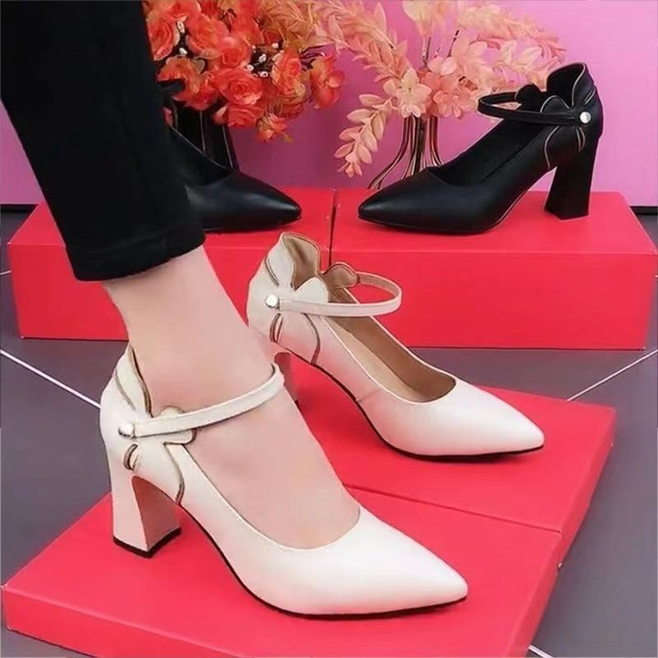 Damer elegante pumps med hæl og rem Stilla