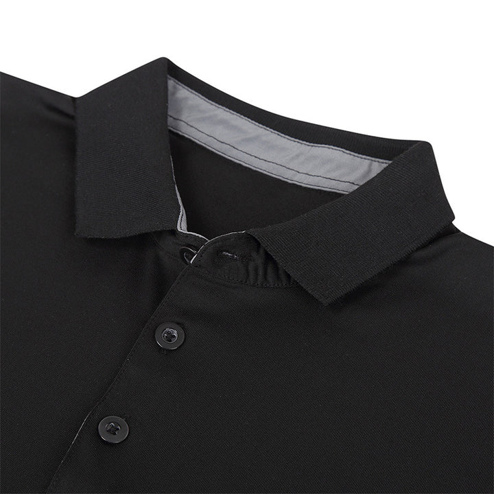 Herre fritids polo t-shirt lavet af åndbart funktionsmateriale med moderne krave Stilla