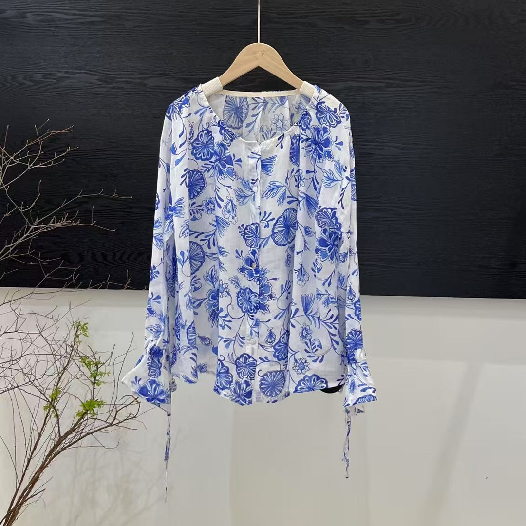 Femme Letvægts Knap-Up Bluse Stilla