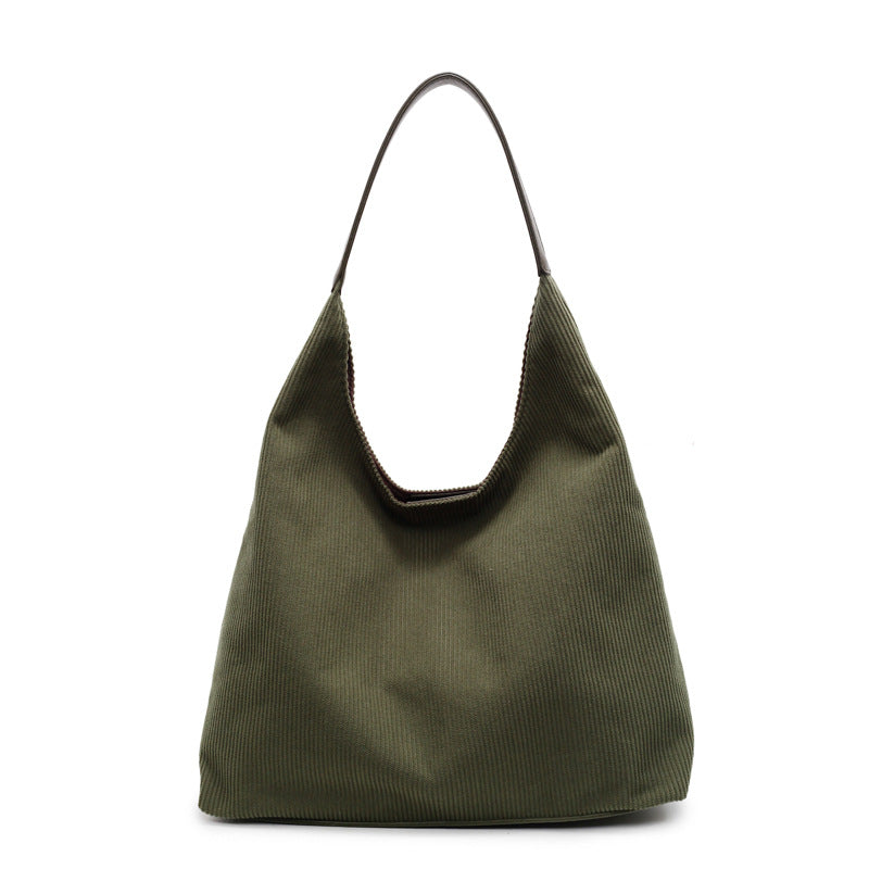Femme Textureret Stof Slouchy Tote Bag Stilla
