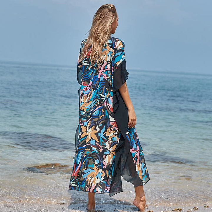 Damer elegant strandkjole med moderne flora mønster Stilla