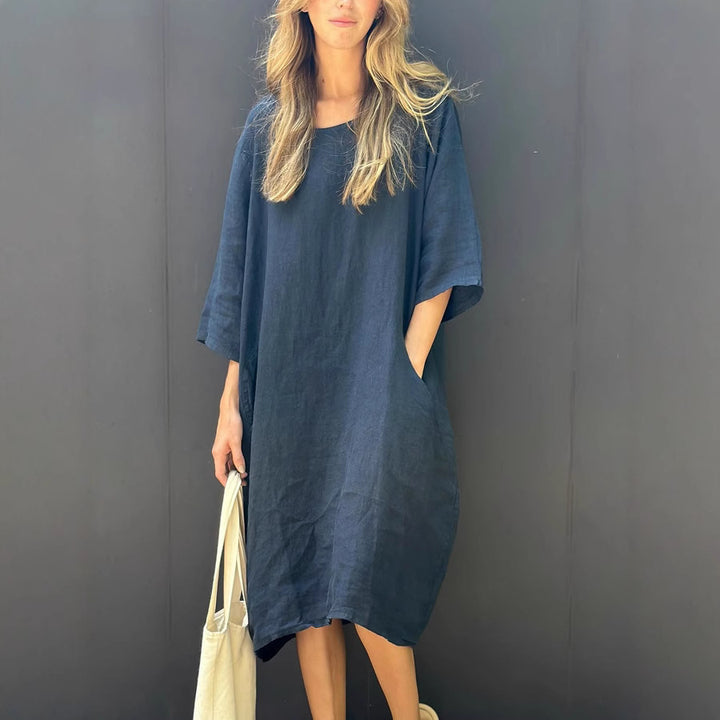 Dame luftigt Kaftan-kjole med praktiske lommer Stilla